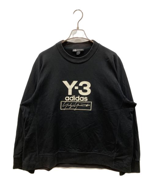 Y-3（ワイスリー）Y-3 (ワイスリー) STACKED LOGO CREW SWEATER ブラック サイズ:SIZE XLの古着・服飾アイテム