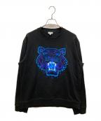 KENZOケンゾー）の古着「Tiger Sweatshirt Duck」｜ブラック×ブルー