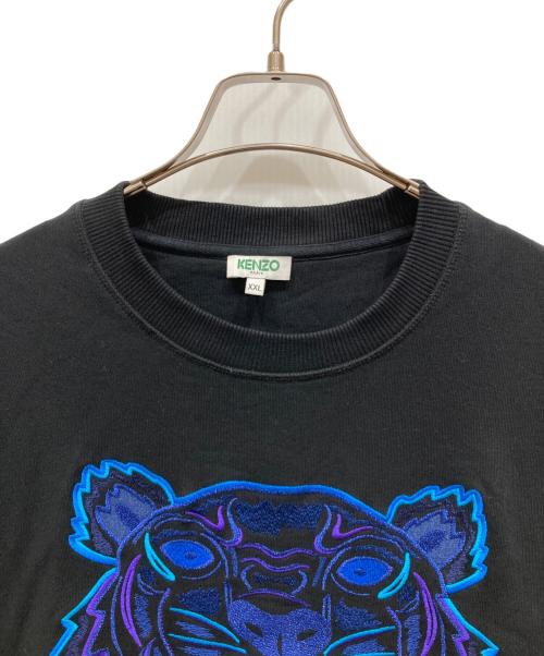 KENZO（ケンゾー）KENZO (ケンゾー) Tiger Sweatshirt Duck ブラック×ブルー サイズ:SIZE XXLの古着・服飾アイテム