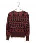 Vivienne Westwood RED LABEL (ヴィヴィアンウエストウッドレッドレーベル) 総柄ロゴ刺繍ニット レッド×ブラック サイズ:SIZE 2：10000円