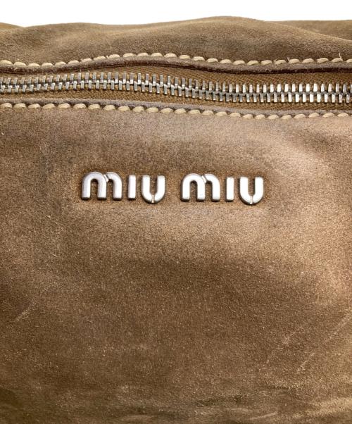 MIU MIU（ミュウミュウ）MIU MIU (ミュウミュウ) スウェードフリンジ2WAYバッグ ブラウンの古着・服飾アイテム