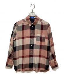 BLUE LABEL CRESTBRIDGE（ブルーレーベルクレストブリッジ）の古着「チェック柄レーヨン混シャツ」｜ピンク