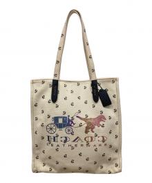 COACH（コーチ）の古着「キャンバスリバースレインボーラメロゴトート」