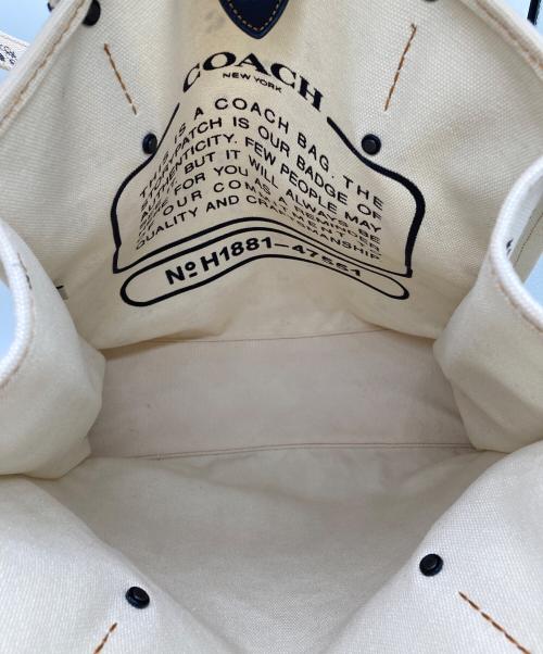 COACH（コーチ）COACH (コーチ) キャンバスリバースレインボーラメロゴトートの古着・服飾アイテム