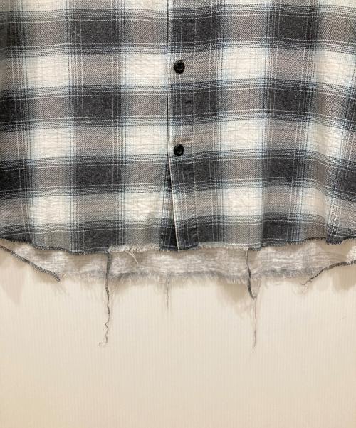 JOURNAL STANDARD relume（ジャーナルスタンダード レリューム）JOURNAL STANDARD relume (ジャーナルスタンダード レリューム) グランジプリントネルチェックシャツ グレー×ブルー サイズ:SIZE Lの古着・服飾アイテム