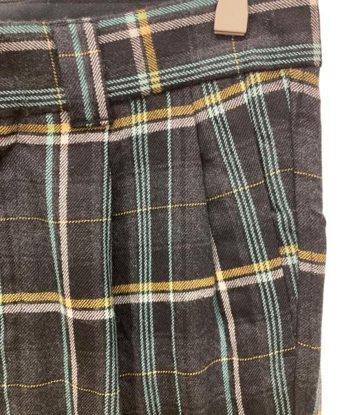 417 by EDIFICE（417 バイ エディフィス）417 by EDIFICE (417 バイ エディフィス) LE JAPON ATELIE DOKAN スラックス グレー×イエロー サイズ:SIZE Mの古着・服飾アイテム