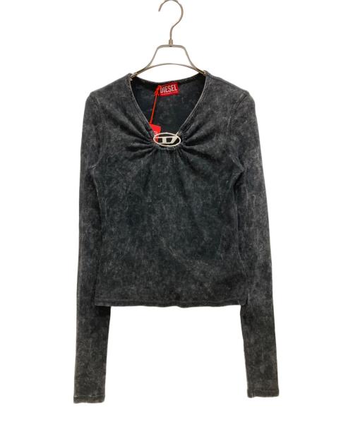 DIESEL（ディーゼル）DIESEL (ディーゼル) T-RESPEC-LS Dロゴ ブラック サイズ:Ⅼの古着・服飾アイテム