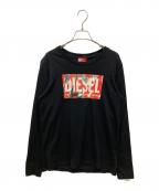 DIESELディーゼル）の古着「T-HILARY-L1 ロゴプリントＴ」｜ブラック