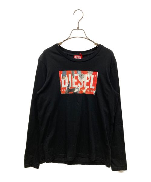 DIESEL（ディーゼル）DIESEL (ディーゼル) T-HILARY-L1 ロゴプリントＴ ブラック サイズ:SIZE Sの古着・服飾アイテム