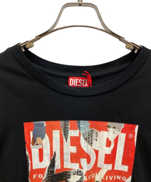 DIESEL（ディーゼル）DIESEL (ディーゼル) T-HILARY-L1 ロゴプリントＴ ブラック サイズ:SIZE Sの古着・服飾アイテム