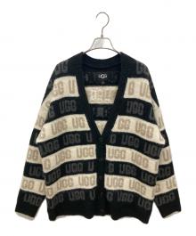 UGG（アグ）の古着「Graphic Logo Cardigan」｜ホワイト×ブラック