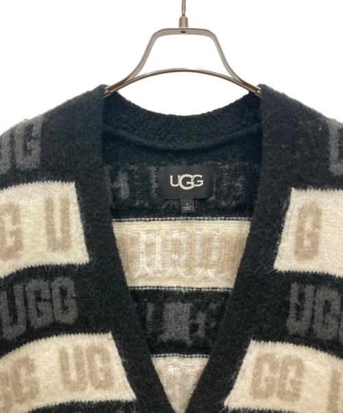 UGG（アグ）UGG (アグ) Graphic Logo Cardigan ホワイト×ブラック サイズ:SIZE Sの古着・服飾アイテム