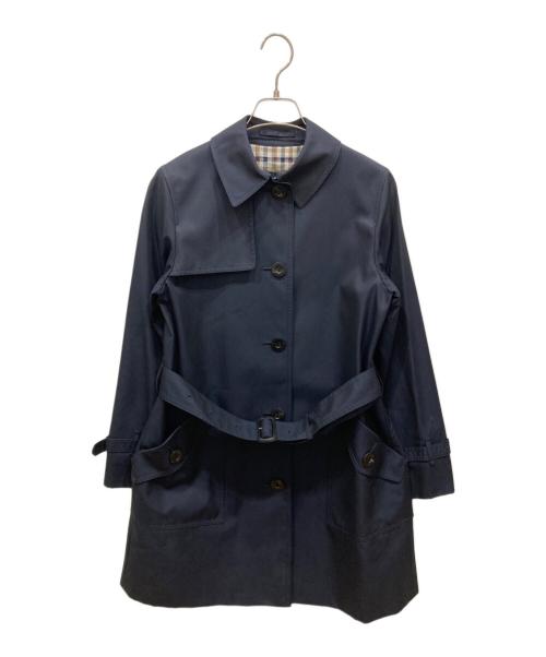 Aquascutum（アクアスキュータム）Aquascutum (アクアスキュータム) ステンカラーコート ネイビー サイズ:SIZE 8Sの古着・服飾アイテム