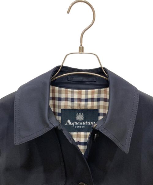 Aquascutum（アクアスキュータム）Aquascutum (アクアスキュータム) ステンカラーコート ネイビー サイズ:SIZE 8Sの古着・服飾アイテム