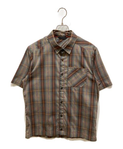 ARC'TERYX（アークテリクス）ARC'TERYX (アークテリクス) 半袖チェックシャツ ブラウン×グリーン サイズ:不明の古着・服飾アイテム