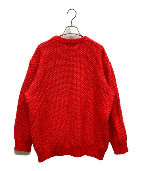 Kerry Woollen Mills（ケリーウールンミルズ）Kerry Woollen Mills (ケリーウールンミルズ) waiper (ワイパー) モスステッチ クルーネック セーター オレンジ サイズ:SIZE 40の古着・服飾アイテム