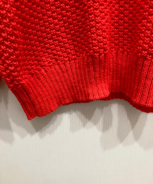 Kerry Woollen Mills（ケリーウールンミルズ）Kerry Woollen Mills (ケリーウールンミルズ) waiper (ワイパー) モスステッチ クルーネック セーター オレンジ サイズ:SIZE 40の古着・服飾アイテム