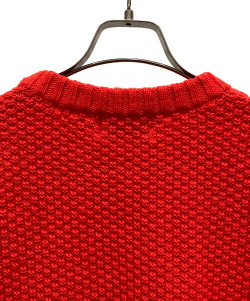 Kerry Woollen Mills（ケリーウールンミルズ）Kerry Woollen Mills (ケリーウールンミルズ) waiper (ワイパー) モスステッチ クルーネック セーター オレンジ サイズ:SIZE 40の古着・服飾アイテム