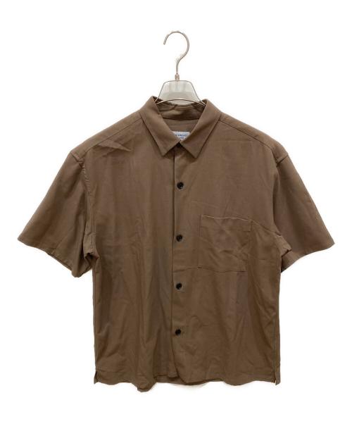 JOHN SMEDLEY（ジョンスメドレー）JOHN SMEDLEY (ジョンスメドレー) サマーウール半袖シャツ ブラウン サイズ:SIZE Lの古着・服飾アイテム
