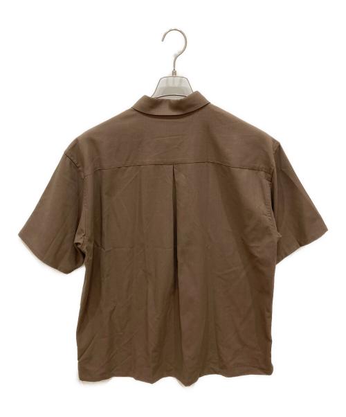 JOHN SMEDLEY（ジョンスメドレー）JOHN SMEDLEY (ジョンスメドレー) サマーウール半袖シャツ ブラウン サイズ:SIZE Lの古着・服飾アイテム