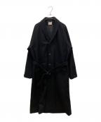 PABLO VINCIパブロビンチ）の古着「Melton gown coat」｜ブラック
