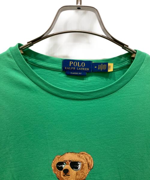 POLO RALPH LAUREN（ポロ・ラルフローレン）POLO RALPH LAUREN (ポロ・ラルフローレン) ポロベアー クルーネックTシャツ グリーン サイズ:SIZE Mの古着・服飾アイテム