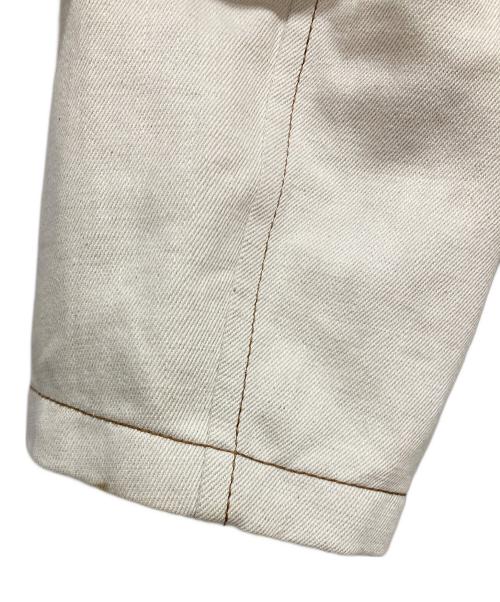 HERMES（エルメス）HERMES (エルメス) レザーパイピングデニムジャケット アイボリー サイズ:SIZE 34の古着・服飾アイテム