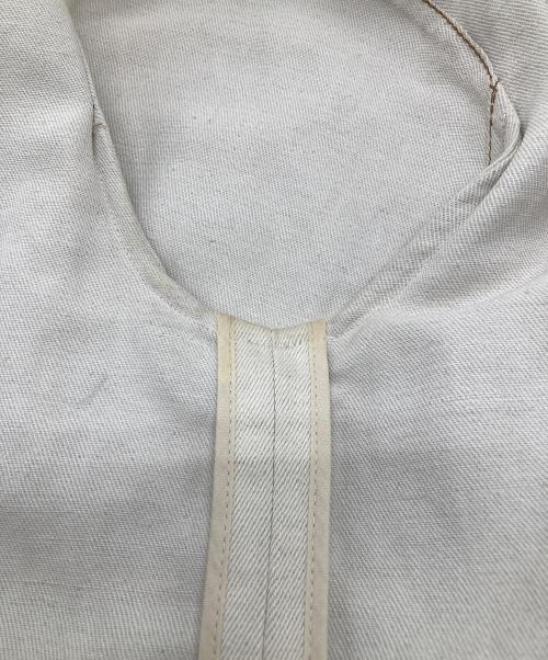 HERMES（エルメス）HERMES (エルメス) レザーパイピングデニムジャケット アイボリー サイズ:SIZE 34の古着・服飾アイテム