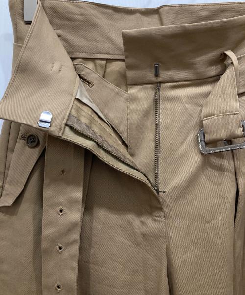 BACCA（バッカ）BACCA (バッカ) リヨセルコットンツイルベルテッドカーゴパンツ ベージュ サイズ:SIZE 34の古着・服飾アイテム