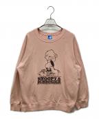 FRUIT OF THE LOOM×PEANUTS×SLOBE IENAフルーツオブザルーム×ピーナッツ×スローブ イエナ）の古着「別注 PEANUTS スウェット」｜ピンク