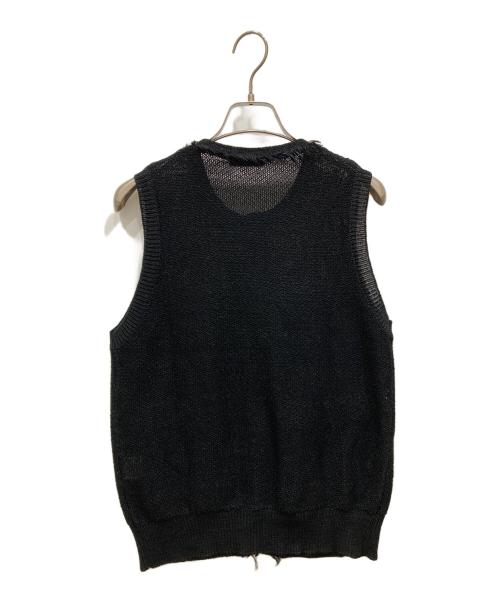 allureville（アルアバイル）allureville (アルアバイル) カノコメッシュショートジレ ブラック サイズ:SIZE 2の古着・服飾アイテム