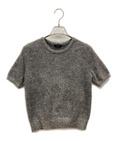 allureville（アルアバイル）allureville (アルアバイル) ショートシャギーラメプルオーバー グレー サイズ:SIZE 2の古着・服飾アイテム