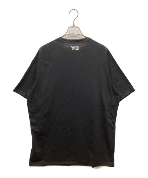 Y-3（ワイスリー）Y-3 (ワイスリー) RAW EDGE 3 STRIPES SHORT SLEEVE TEE ブラック サイズ:SIZE Sの古着・服飾アイテム