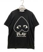 PLAY COMME des GARCONSプレイコムデギャルソン）の古着「Printed Heart White Logo T-Shirt」｜ブラック