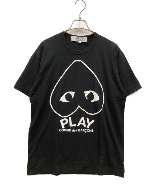 PLAY COMME des GARCONS（プレイコムデギャルソン）PLAY COMME des GARCONS (プレイコムデギャルソン) Printed Heart White Logo T-Shirt ブラック サイズ:SIZE XLの古着・服飾アイテム
