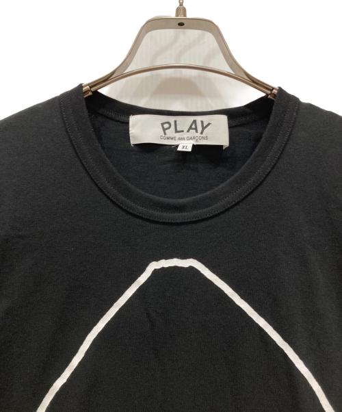 PLAY COMME des GARCONS（プレイコムデギャルソン）PLAY COMME des GARCONS (プレイコムデギャルソン) Printed Heart White Logo T-Shirt ブラック サイズ:SIZE XLの古着・服飾アイテム