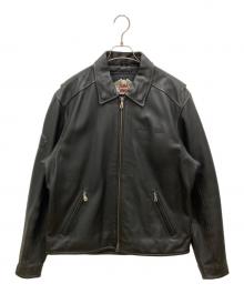 HARLEY-DAVIDSON（ハーレーダビッドソン）の古着「シングルライダースジャケット」｜ブラック