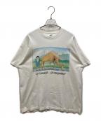 FRUIT OF THE LOOMフルーツオブザルーム）の古着「ジョークプリントTシャツ」｜ホワイト