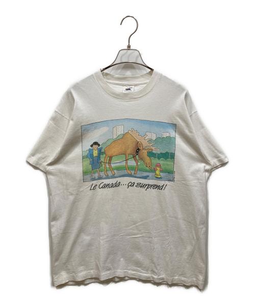 FRUIT OF THE LOOM（フルーツオブザルーム）FRUIT OF THE LOOM (フルーツオブザルーム) ジョークプリントTシャツ ホワイト サイズ:SIZE XLの古着・服飾アイテム