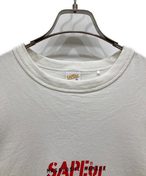 SAPEur（サプール）SAPEur (サプール) 浜田雅功 (ハマダマサトシ) プリントTシャツ ホワイト サイズ:SIZE XLの古着・服飾アイテム