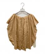 ne quittez pas×Kanako Satoヌキテパ×カナコ サトウ）の古着「Cotton Voile Petit Zari Top」｜ベージュ