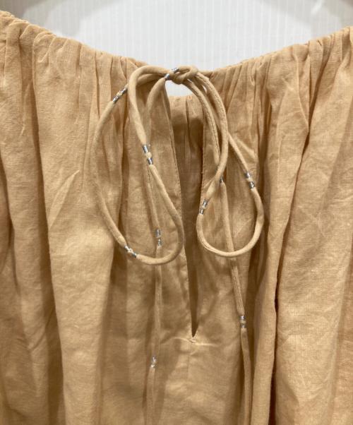 ne quittez pas（ヌキテパ）ne quittez pas (ヌキテパ) Kanako Sato (カナコ サトウ) Cotton Voile Petit Zari Top ベージュ サイズ:不明の古着・服飾アイテム