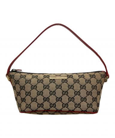 【極美品】グッチ アクセサリーポーチ ブラウン キャンバス GG柄 レディース 中古・古着通販】GUCCI (グッチ) GGキャンバスアクセサリーポーチ