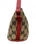 GUCCI (グッチ) GGキャンバスアクセサリーポーチ ブラウン×レッド：22000円