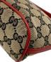 中古・古着 GUCCI (グッチ) GGキャンバスアクセサリーポーチ ブラウン×レッド：22000円