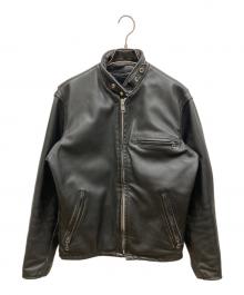 Schott（ショット）の古着「641ステアハイドシングルライダースレザージャケット」｜ブラック