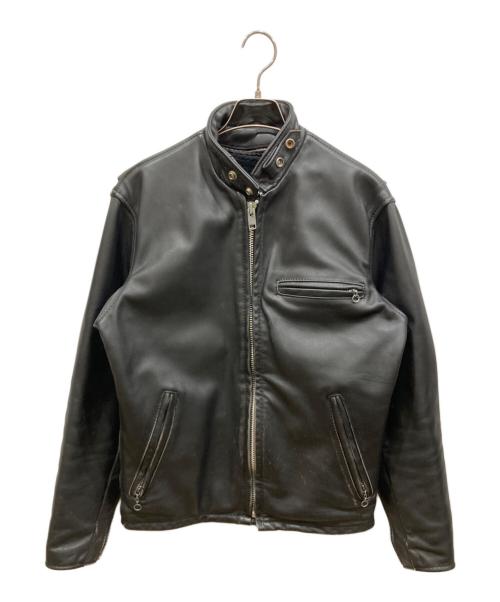 Schott（ショット）Schott (ショット) 641ステアハイドシングルライダースレザージャケット ブラック サイズ:SIZE 36の古着・服飾アイテム