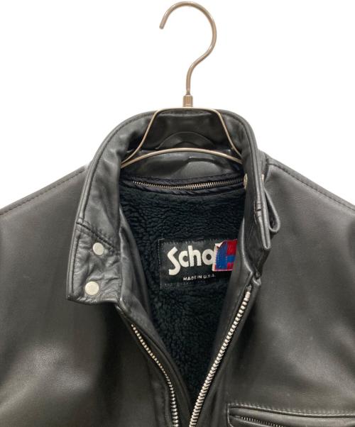Schott（ショット）Schott (ショット) 641ステアハイドシングルライダースレザージャケット ブラック サイズ:SIZE 36の古着・服飾アイテム