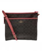 COACHコーチ）の古着「ショルダーバッグ」｜ブラウン×ピンク