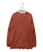 SUPREMEシュプリーム）の古着「ボーダーカットソー」｜オレンジ